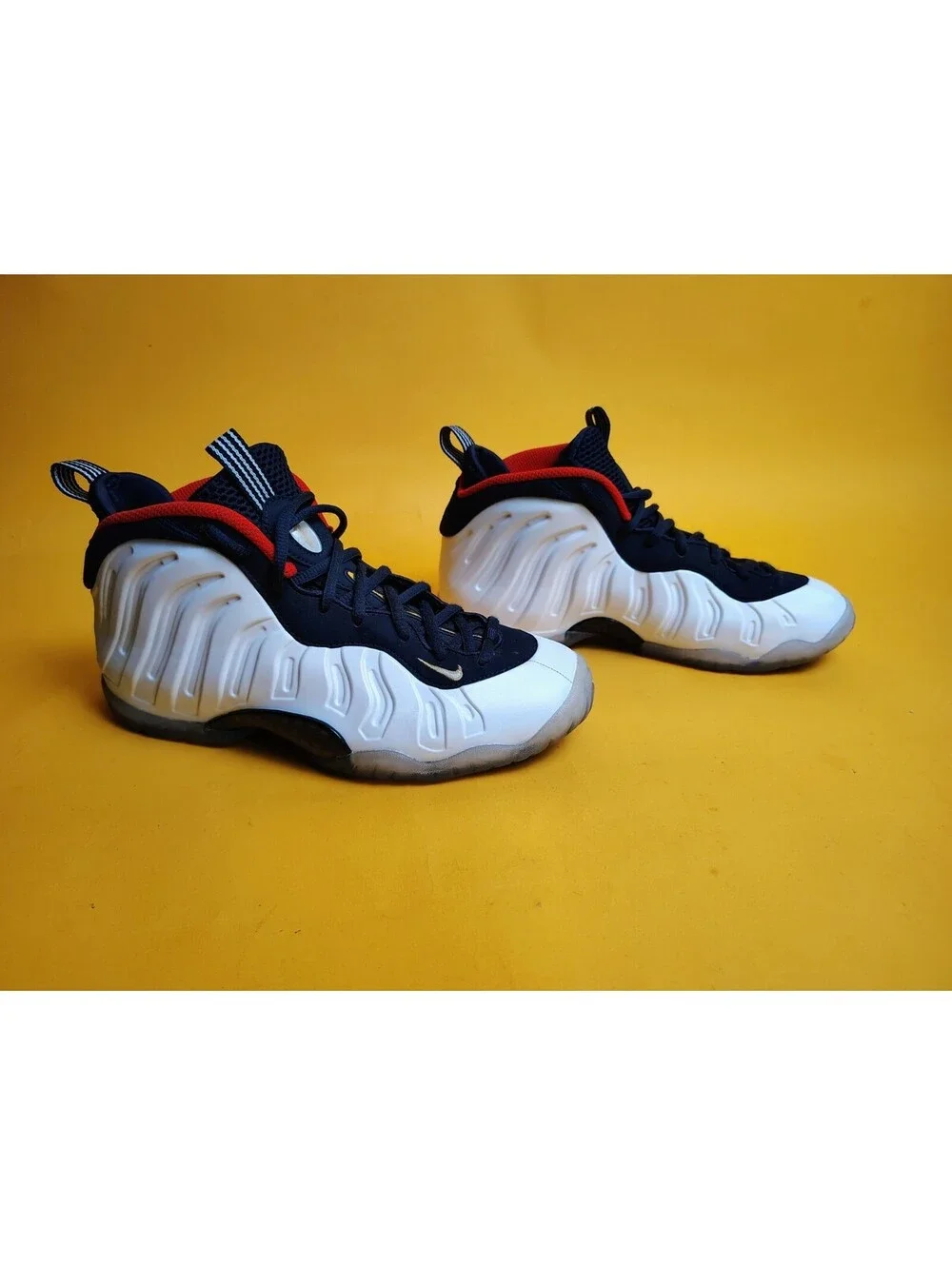 Nike Little Posite One Olympic USA White Navy Red GS 6.5Y Women 8 SB 644791-403